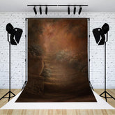 Garten Stein Treppe Malerei Bußgeld Kunst Hintergrund